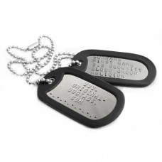 DULL EMBOSSED DOG TAGS  DULL EMBOSSED DOG TAGS